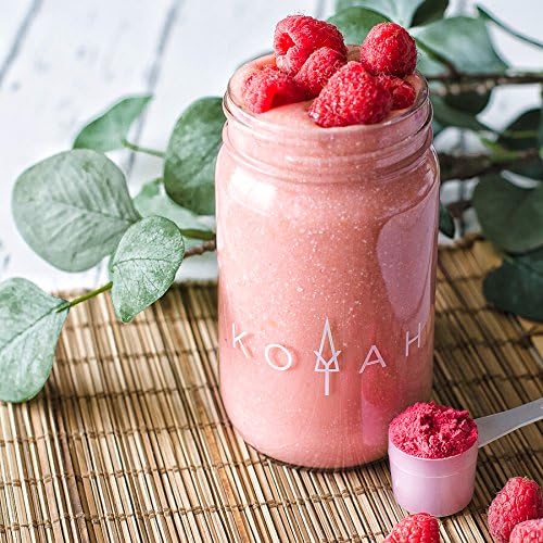 KOYAH - Organic Raspberry Powder 30 Servings (1 Scoop = 15 Raspberries), Freeze-Dried, Whole-Berry Powder, Equivalent to 450 Raspberries