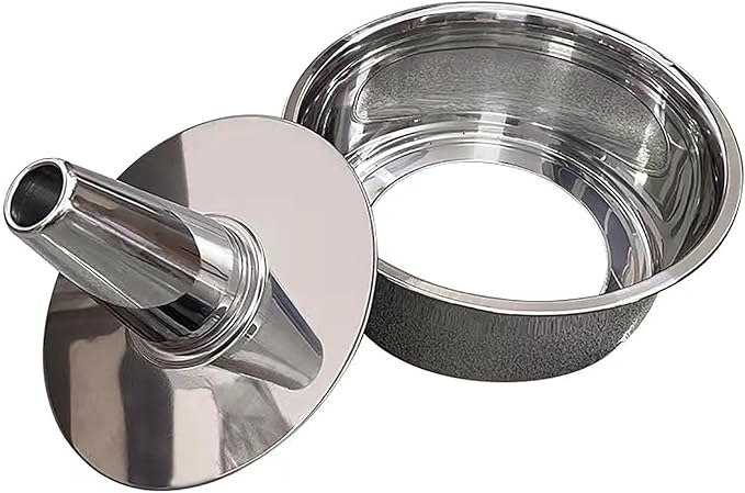 Fox Run Stainless Steel Angel Food Cake Pan, Tube Cake Pan With Removable Bottom, Round 10" x 5"