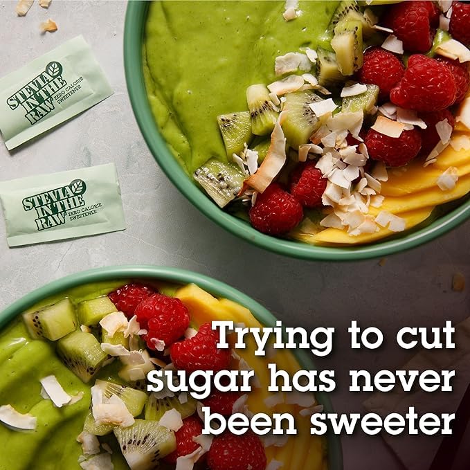 Sugar Substitute - Stevia Raw Zero Calorie Sweetener Packets,Leaf, 400 Count, Sugar Substitute for coffee and Tea.