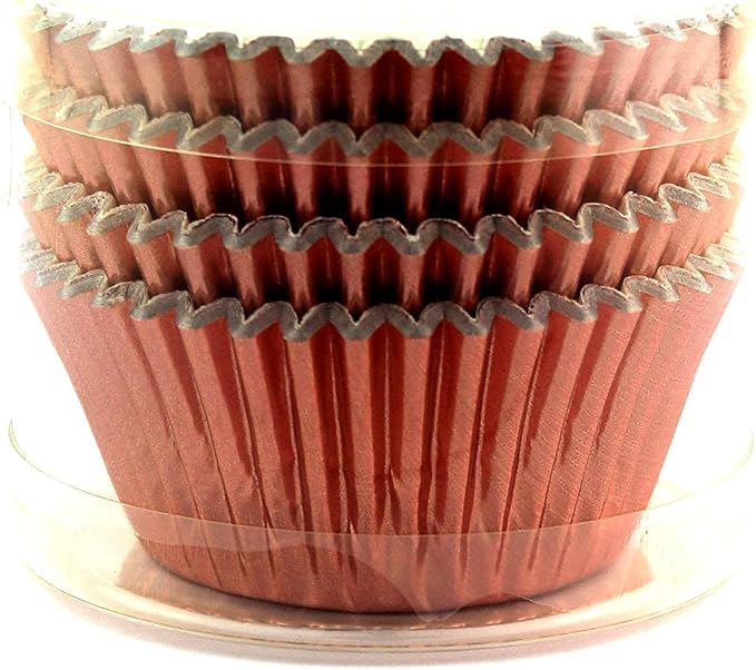 Eoonfirst Foil Cupcake Liners Standard Baking Cups 100 Pcs (Rose Gold)