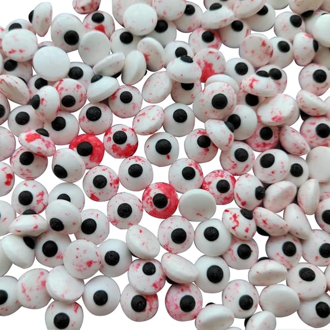 1 Bottle Candy Eyeballs Bloody Red Eyes Cake Cupcake Toppers Cookie Decorations Edible Dessert Sprinkles for Halloween Christmas Cake Cupcakes Decoration