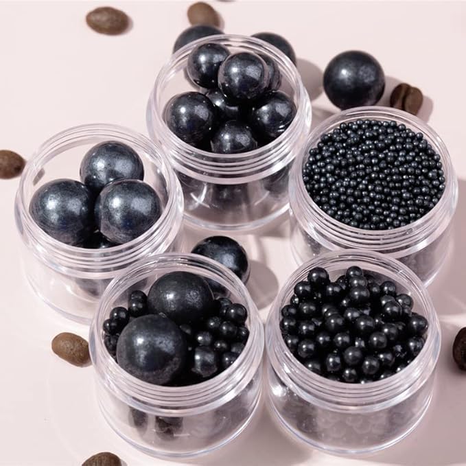 Halloween Sprinkles Edible Pearls Sugar Sprinkles Black Candy 120g/ 4.2oz Desserts Cake Decorations Cupcake Toppers Cookie Decorating Ice Cream Toppings Celebrations Shaker Jar Wedding