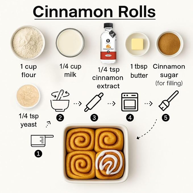 Dolce Flav Natural Cinnamon Extract – 2 Ounce Oil-Soluble Kosher, Sugar-Free, Concentrated Spice Flavor for Candy, Chocolates & Desserts, Includes Measured Dropper