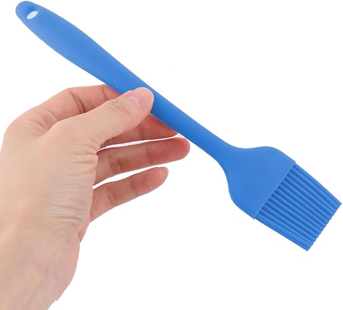uxcell Silicone Family Bakery Cookie Cake Baking Tool Cream Butter Pastry Brush Blue