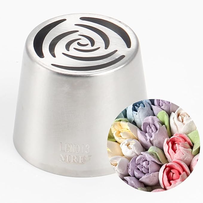 Extra Large Russian Piping Tips for Marshmallows Stainless Steel Flower Frosting Nozzles many styles Cake Decorating Baking tool for Buttercream, Cupcakes Cookies(SL13)
