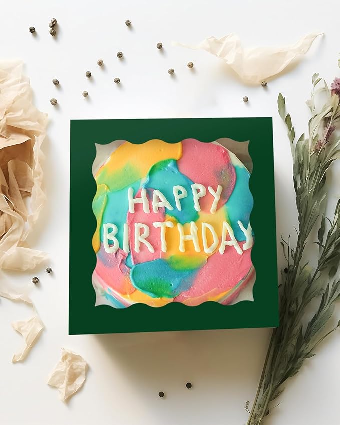 Bakepacker 36pcs 12x12x6 Inches Cake Boxes with Window 18-Packs Deep Green Cake Boxes 12 Inch Bakery Boxes (18 Cake Boxes +18 Cake Boards)