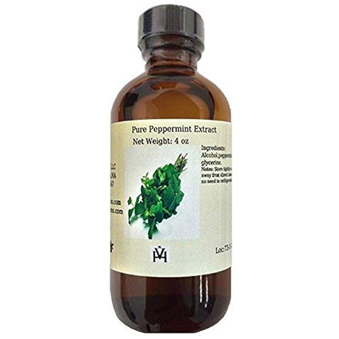 Peppermint Oil Extract - Beverages - Fillings - Frosting - Water Soluble - Non-GMO - Gluten Free - Kosher - Vegan - 8 ounces