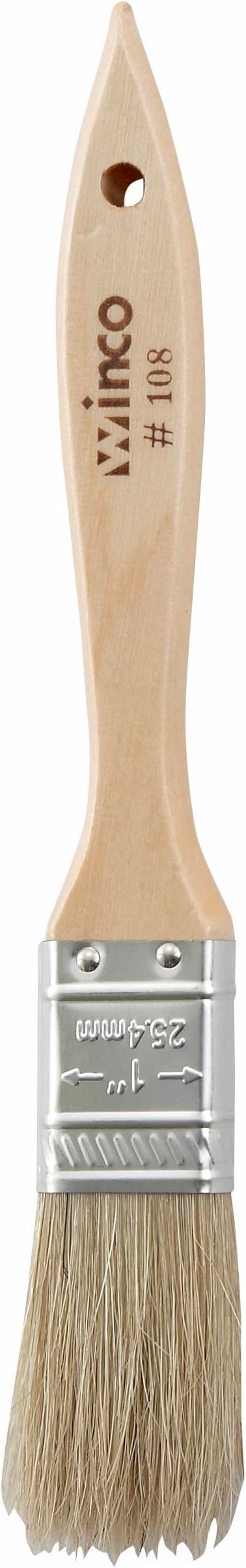 Winco Heavy-Duty Boar Bristle Pastry Brush, 1"