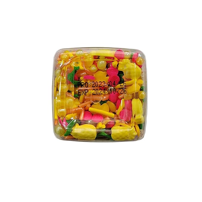 Homankit Edible Summer Sprinkles Watermelon Pineapple Fruits Sprinkle Candy Baking Cake Cupcake Toppers Cookie Dessert Decorations Birthday Party Supplies with 6 Pieces Watermelons
