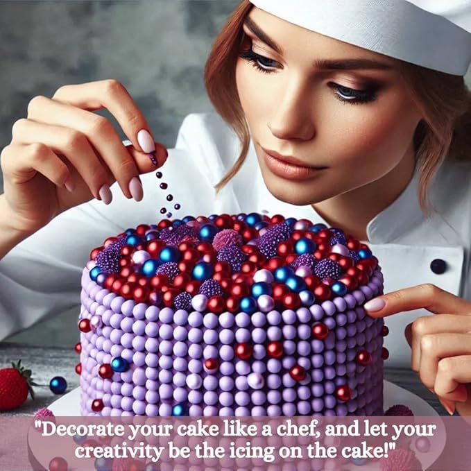 Confect Love Disco Balls Sprinkle Mix – Pink, Blue & Purple Pearl Candy Balls for Cake Decorating, Cupcakes, Cookies & Desserts – Edible Sprinkles Topping | Vegan, Gluten-Free, Nut-Free, Soy-Free, Dairy-Free, Palm Oil-Free- 4.2 Oz