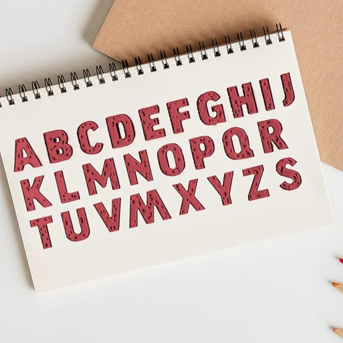 Capital Alphabet Letters Die Cuts for Card Making, Number Words Cutting Dies Sets Alphabets Dies Stencils Embossing Template for Scrapbooking DIY Cards Album Crafts Supplies
