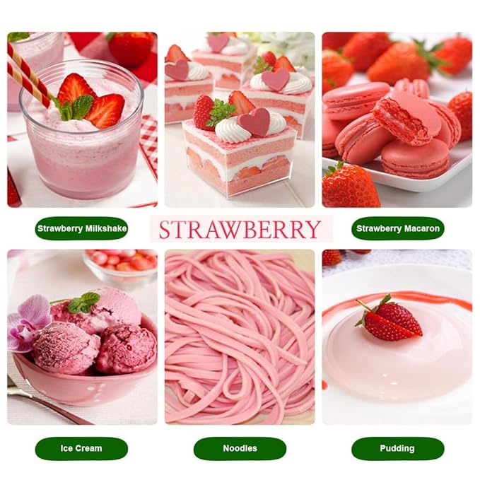 Mkostlich Freeze Dried Strawberries Powder, 11.28oz/320g Strawberry Powder for Baking, Smoothies, Drinks, No Sugar Added