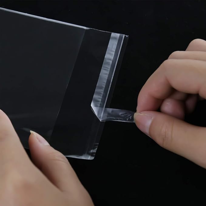 NEOACT 400 Pcs 4"x4.73" Clear Resealable Cellophane Bags Good for Bakery, Candle, Soap, Cookie Poly Bags