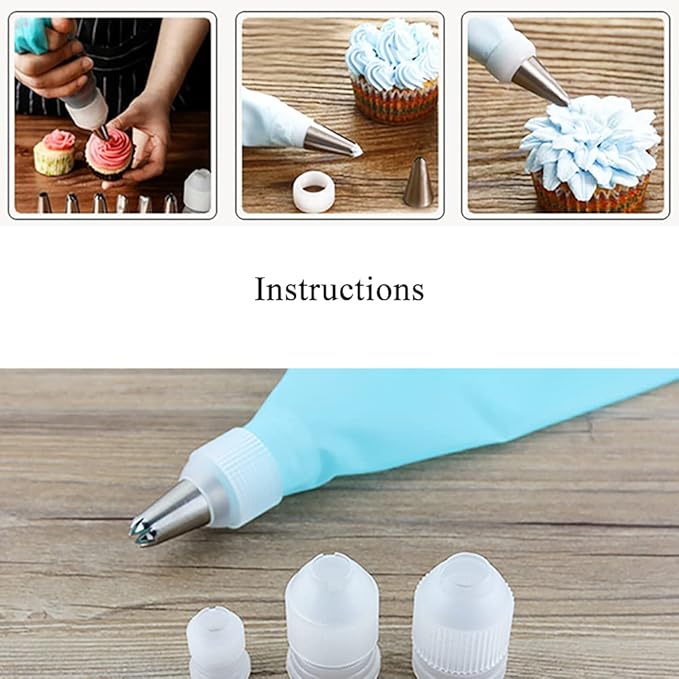 HAHIYO Plastic Couplers of Large Size Easy to Twist For Cake Decorating Piping Tip Coupler for Icing Nozzles (6 Pieces)