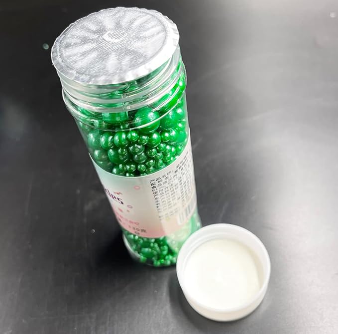 Christmas Sprinkles Pearl Sugar Green Candy 130g/ 4.6oz Baking Edible for Cake Decorations Cupcake Toppers Cookie Decorating Ice Cream Toppings Celebrations Shaker Jar Wedding Shower Party Supplies