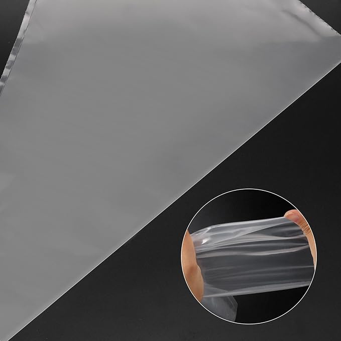 18.5 Inch Disposable Piping Bags 200PCS Tipless Piping Bags Anti-Burst Pastry Bags Cake Decorating Bag Plastic Icing Bags for Cake, Cream Frosting and Cookie Decoration Supplies