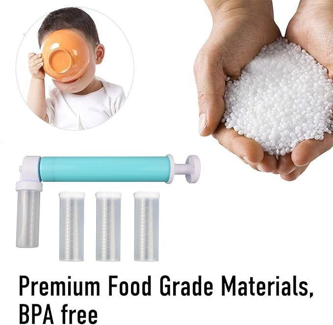 Rainmae Manual Airbrush for Decorating Cakes, DIY Baking Tools with 4pcs Spray Tube for Kitchen DIY Baking Cupcakes Cookies and Desserts Cake Icing Coloring Spray Gun for Decorating Cakes Supplies