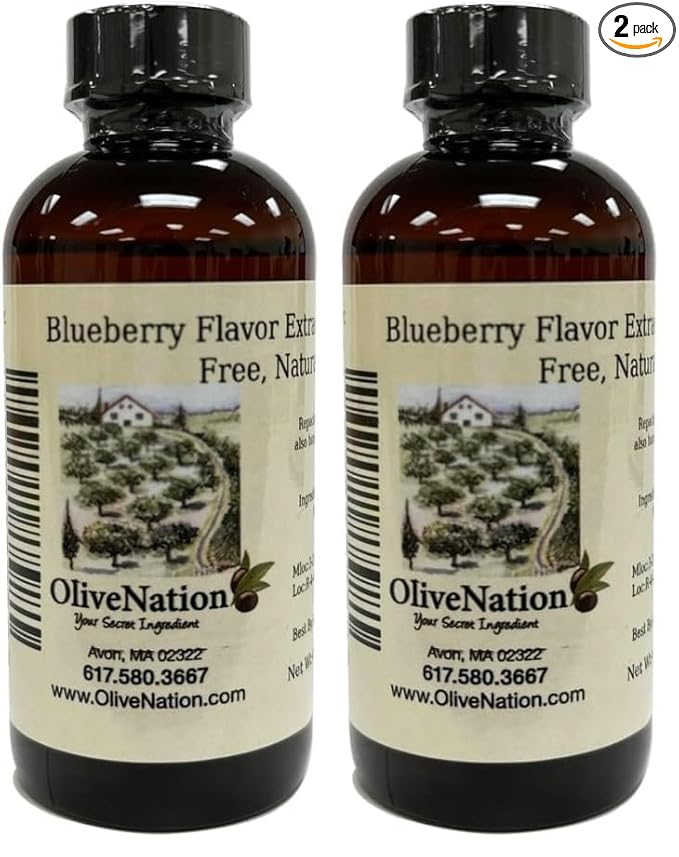 Blueberry Flavoring Extract - TTB-Approved Natural Flavoring for Baked Goods - Beverages - Non-GMO - Kosher - Vegan - 8 oz (Pack of 2)