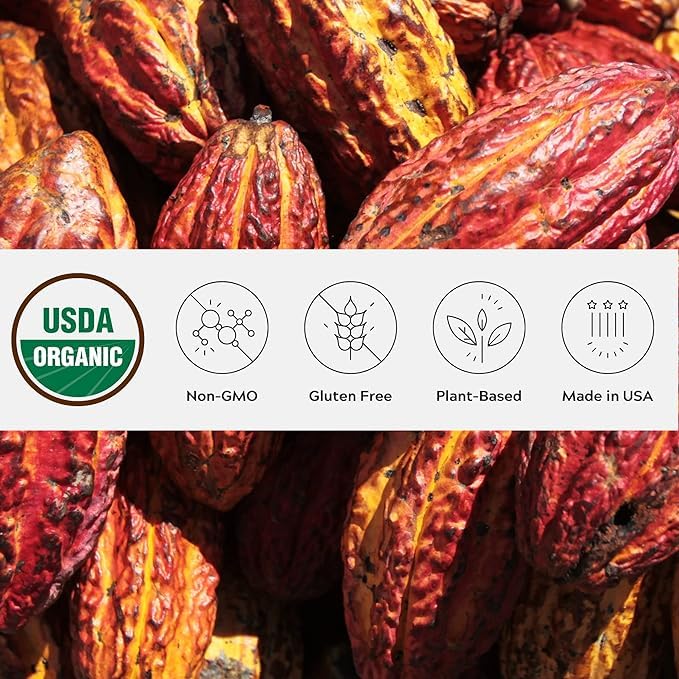 One Farm by WAAYB Organic Cacao Nibs & Powder Bundle – Single Estate, Non-GMO, Fair-Trade, Vegan, Gluten Free, 100% Raw Rizek Cacao in Resealable Bags for Smoothies, Baking & More