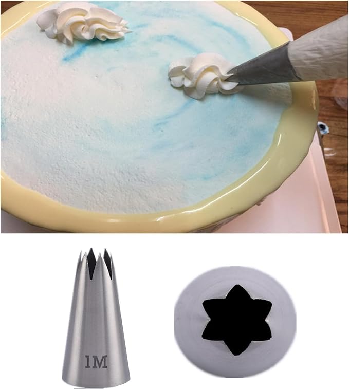4pcs 1M Cake Piping Tips, Cake Decorating Kit,Baking Supplies,Piping Tips,Piping Bags And Tips Set,Frosting Piping Kit,for Cookie Cup cake