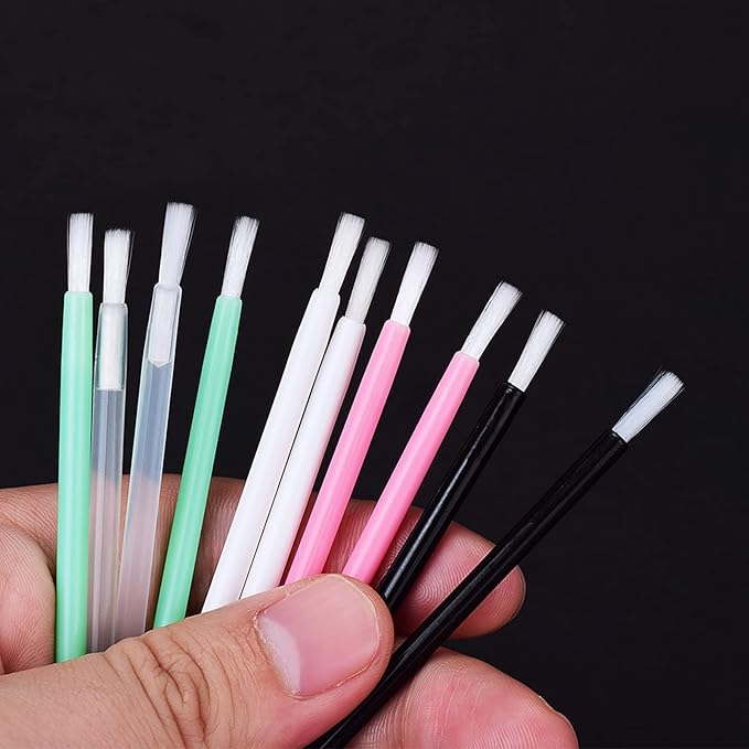 PYO Cookie Paint Brush Disposable Lip Brushes Mini Paint Brush Cookies Disposable Nail Polish Brush Paint Your Own Cookie Food Safe Paint Brushes Mini Paint Brushes Cookies (50, Clear)