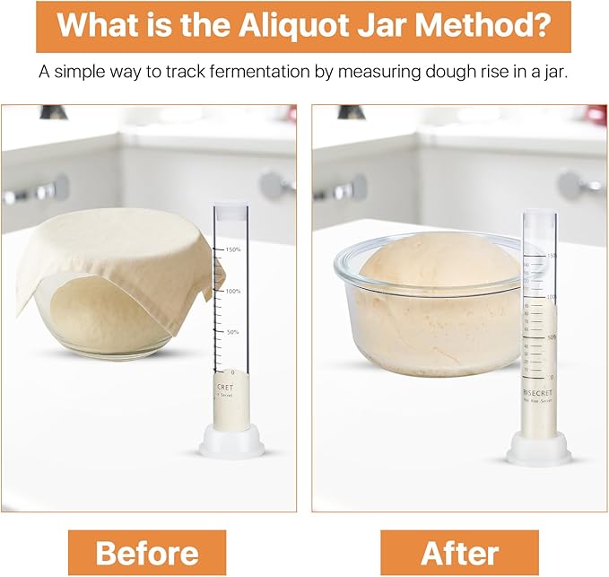 Sourdough Starter Kit with Aliquot Jar, Wood Pulp Round & Oval Bannetons & 34 oz Sourdough Starter Jar & Bread Sling Scrapers & Bag Complete Sourdough Baking Supplies
