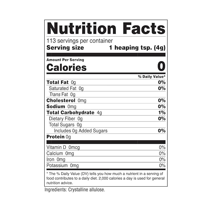 Nutricost Allulose Sweetener (1 LB) - KETO Sugar, 0 Calorie, Low Carb, Natural Sugar Alternative, Crystalline Powder