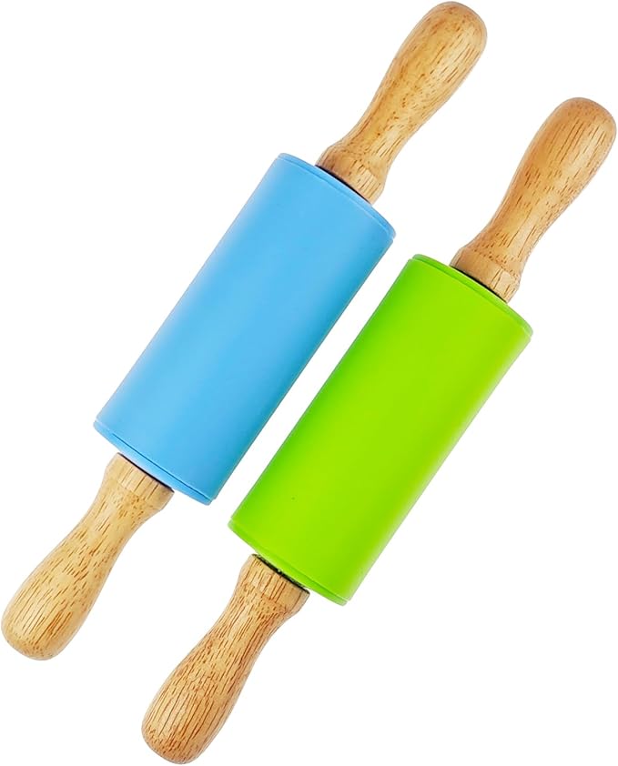 16 Pack Small Rolling Pin for Kids, Kids Rolling Pin for Home Kitchen (9 Inch)