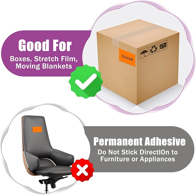 720 Pcs Colored Label Stickers,12 Colors 3" x 2" Color Coding Labels, Home Moving Labels, Name Sticker