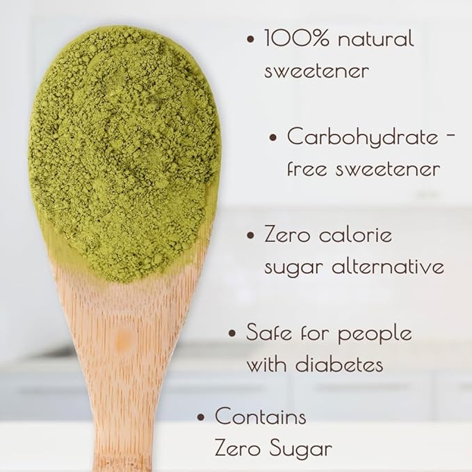 Stevia Powder 16 oz - Premium Grade USDA Organic Certified Plant Based Stevia Extract Powder for Cooking & Baking, Pure Natural Sweetener, Zero Calorie Sugar Substitute, Non-GMO, Gluten-Free, Vegan, No Erythritol or Additives