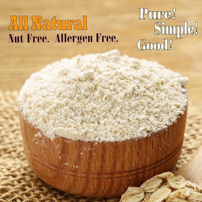 PureOats Gluten Free Oat Flour (4Lb Bag) 100% Whole Grain, Vegan, Allergen Free for Healthy breakfast and more