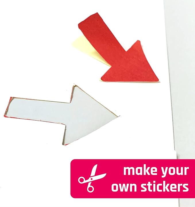 40 Sheets - Sticker Paper for Printer, Printable White Labels for Inkjet and Laser Printing - 8.5" x 11" (Pack of 2)