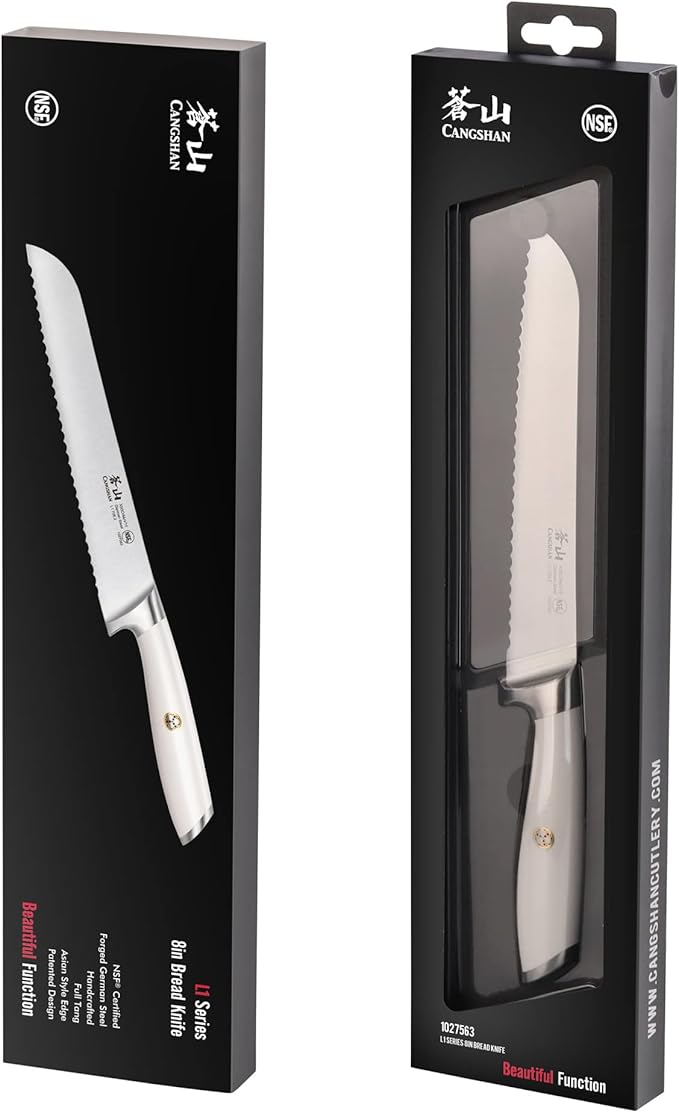 Cangshan L1 Series 1027563 German Steel Forged 8" Bread Knife