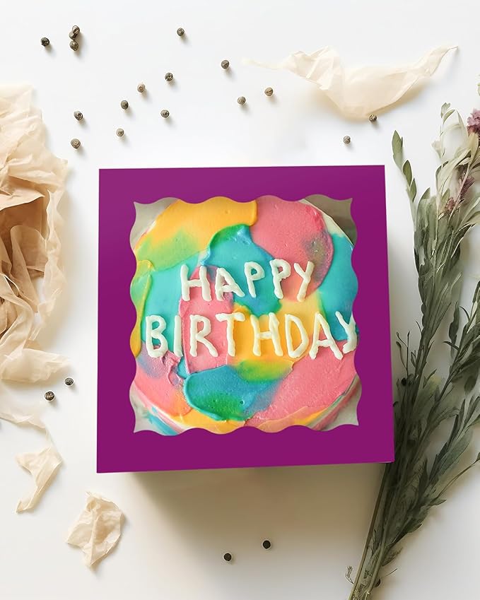 Bakepacker 36pcs 12x12x6 Inches Cake Boxes with Window 18-Packs Deep Purple Cake Boxes 12 Inch Bakery Boxes (18 Cake Boxes +18 Cake Boards)