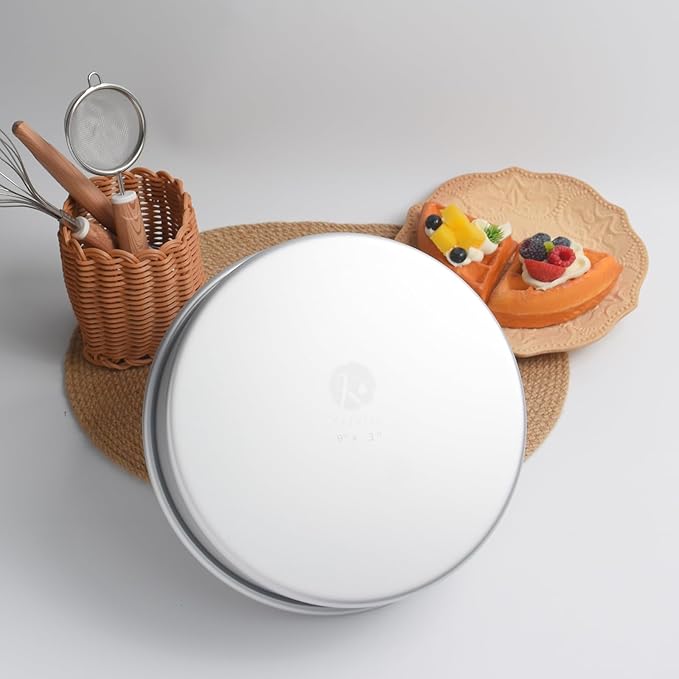 9×3 round Cake Pans Set of 2,Aluminum cake tin baing pan for birthday cake party (9×3 round Cake Pans,Set of 2)