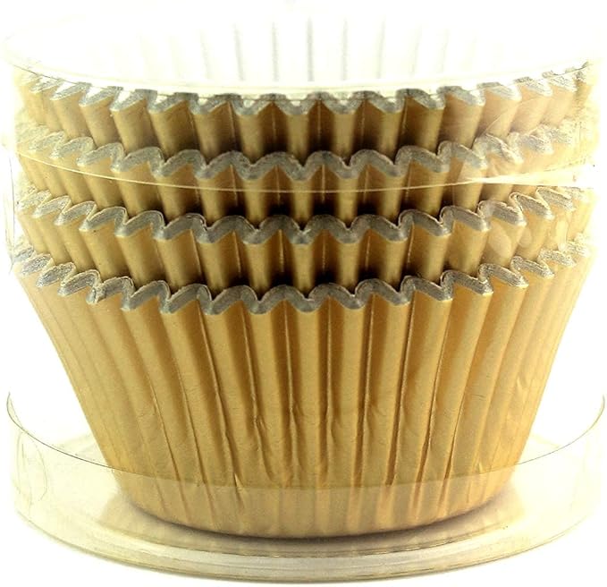 Eoonfirst Foil Cupcake Liners Standard Baking Cups 100 Pcs (Gold)