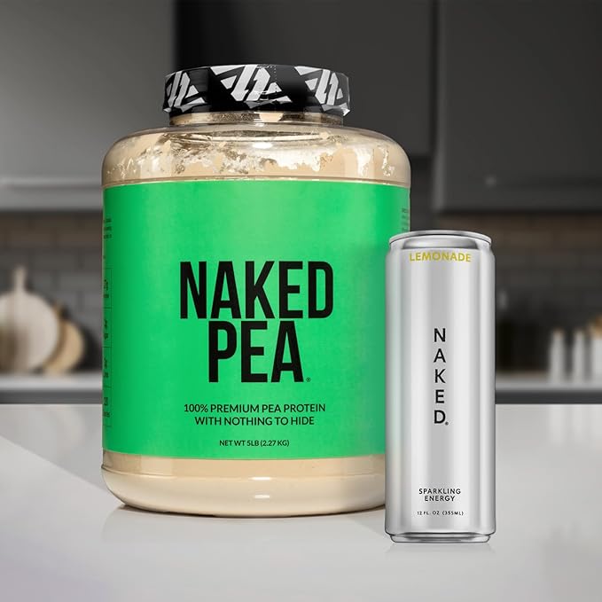 NAKED Pea - Chocolate Peanut Butter Protein from US & Canadian Farms, Organic Cocoa, Organic Coconut Sugar - No GMO, No Soy, and Gluten Free, Aid Growth and Recovery - 21 Servings