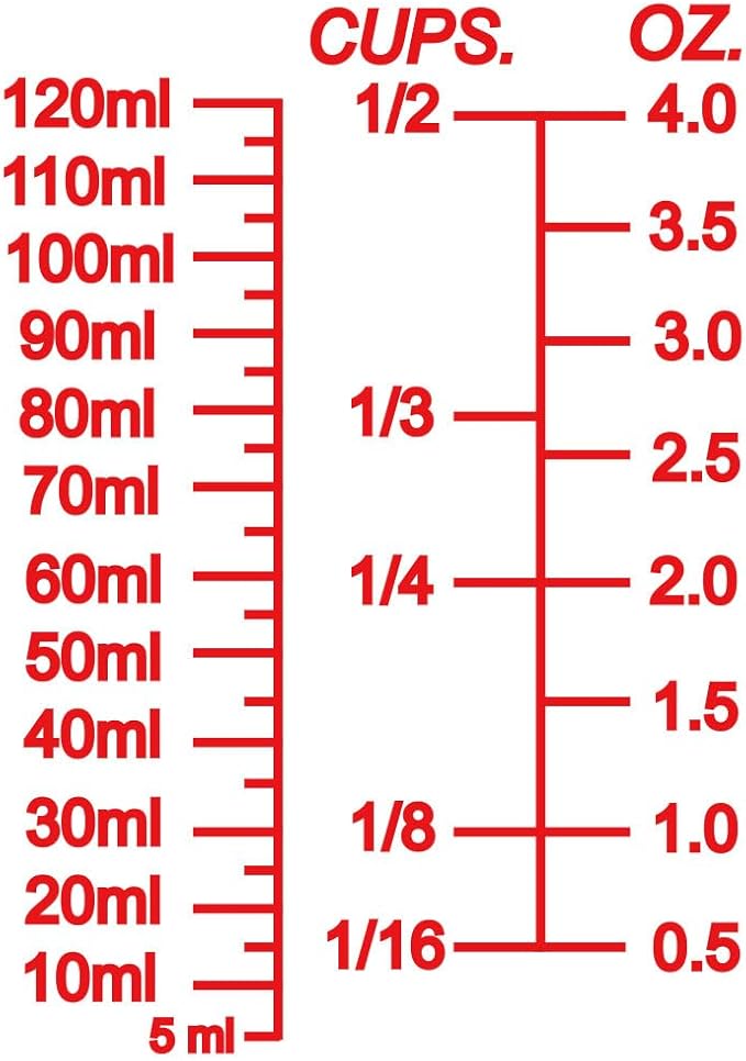 Ackers 4oz Glass Measuring Cup – Shot Glass with Ounce,Ml,Cups Markings for Kitchen & Bar(Pack of 2)