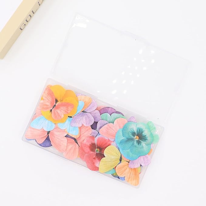 Pansy Butterfly Cake Decoration Edible Wafer cupcake Top decoration Wedding birthday party dessert decoration mix sizes and colors(Set 3【Mix 104pcs】)