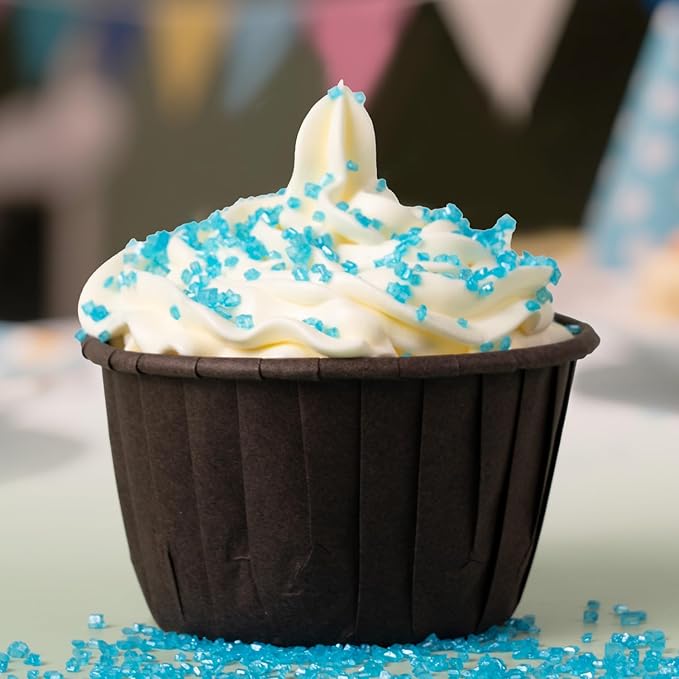 Blue Sanding Sugar 150g (5.3 oz) - Edible Sparkling Sugar for Baking Decorations, Cookies, Cakes, Cupcakes, Ice Cream Toppers - Vibrant Blue Color Sugar Crystals Winter Sprinkles