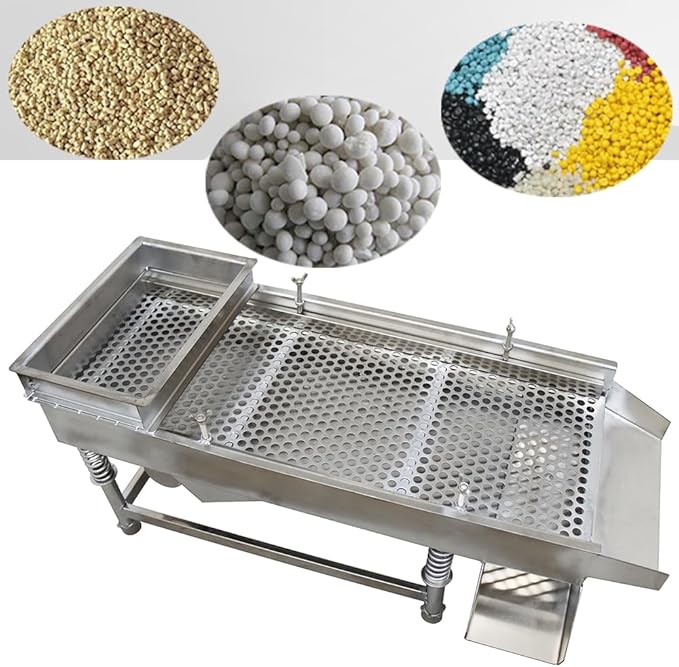 Electric Vibrating Sifter with 12mm Screen Straight Vibrating Sieve Shaker Stainless Steel Linear Sifter Machine Linear Shaker Single Motor 110v 80W
