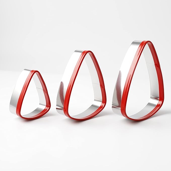 3-Piece Candy Corn Cookie Cutter, Fall Thanksgiving Pumpkin Pie Cookie Cutters, Holiday Cookie Cutters, Unique Design with Protective Red Top PVC
