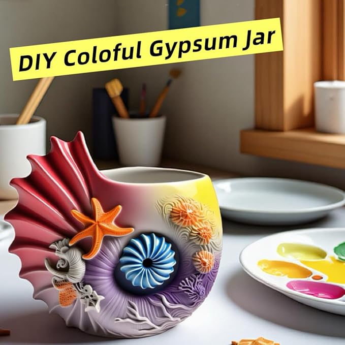 Sea Animal Candle Holder Resin Molds Silicone Epoxy Resin Jar Conch Shell Shaped Plaster Candle Holder Wax Molds, DIY Casting Home Décor