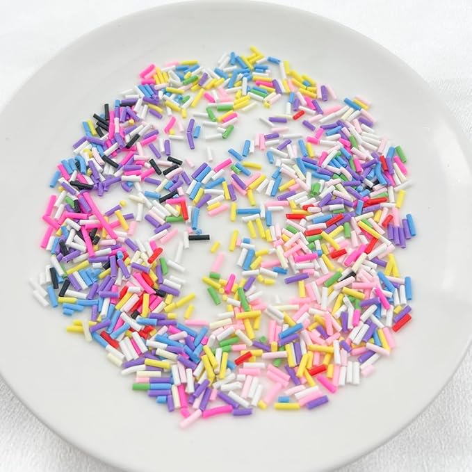 150g Fake Sprinkles Resin Sprinkles Clay Sprinkles Fake Candy Sprinkles Polymer Sprinkles Polymer Clay Slices for Resin Nail Slime Scrapbook DIY Art Crafts Making(242-deep Brown)
