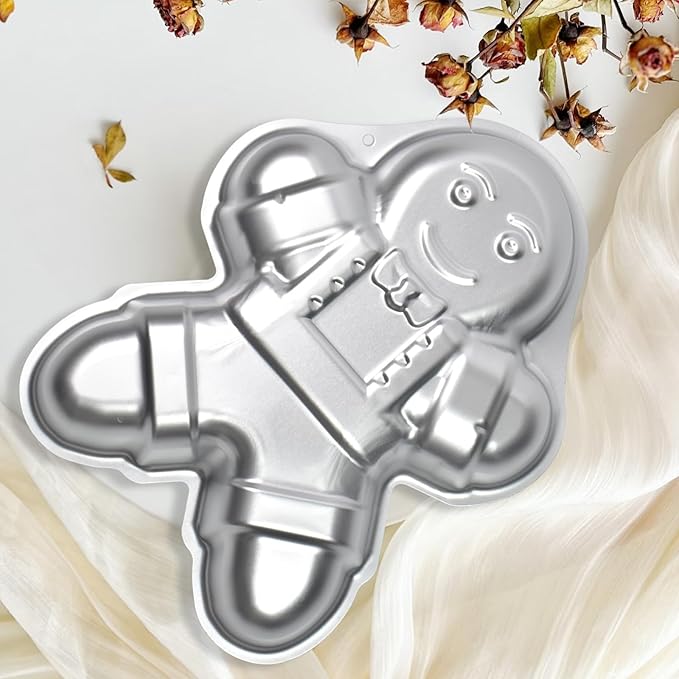 Gingerbread Man Cake Pans, Aluminum Cake Tin, Baking Cake Tins for Christmas, Party, Family Occasions.