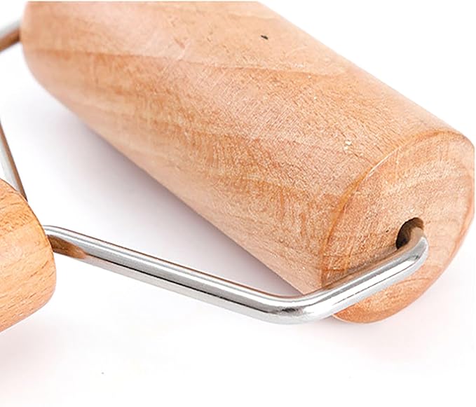 Roller Rolling Pin, 4 Inch Wood Rolling Pin for Kneading the Dough of Baking Bread, Pizza, Cookie, Noodles (M)