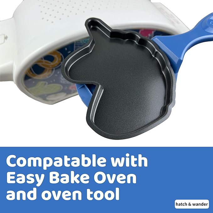 Kids Baking Set compatible with Easy Bake Oven | Fun Oven Pan Set of 4 made of Food Safety Tested Nonstick Steel | Oven Pans Compatible with Easy Bake Oven for Girls or Boys