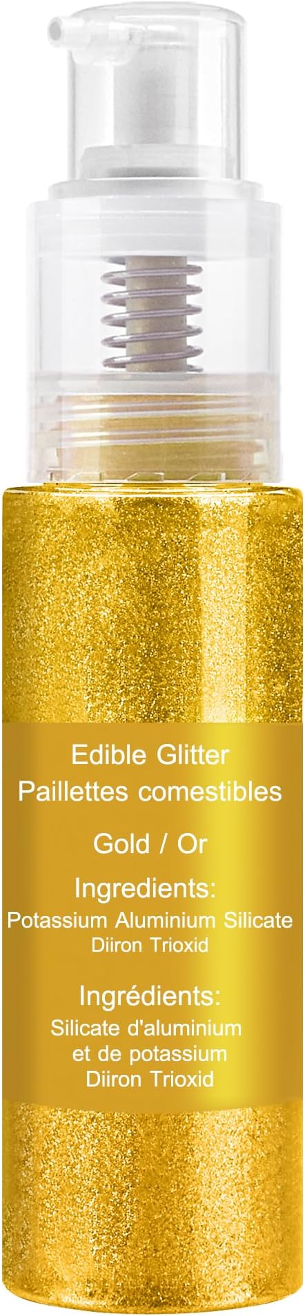 Edible Glitter Spray - 22g Edible Luster Dust Metallic Food Grade Glitter for Drinks, Cake Decorating, Baking - Edible Food Coloring Powder Shimmer Glitter for Cocktail, Icing, Candy (Gold)