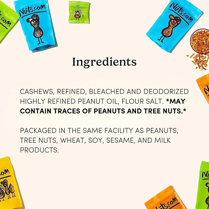 Roasted Cashews (Lightly Salted, 2lb) & Dried Apricots (No Sugar Added, 2lb) – Vegan, Gluten-Free Snacks – Rich in Fiber, Protein & Potassium – Perfect for On-the-Go, Office, & Home Snacking