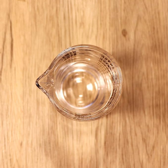 Ackers 4 Oz Glass Measuring Cup,Borosilicate Shot Glass with V-Shaped Spout(Pack of 2)